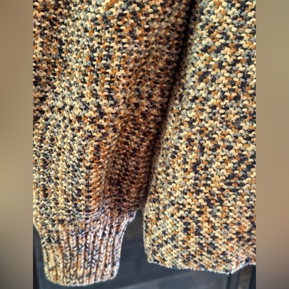 Viktoria & Woods Chunky Knit Sweater Jumper Blue Brown Speckled Off Shoulder - Picture 6 of 9